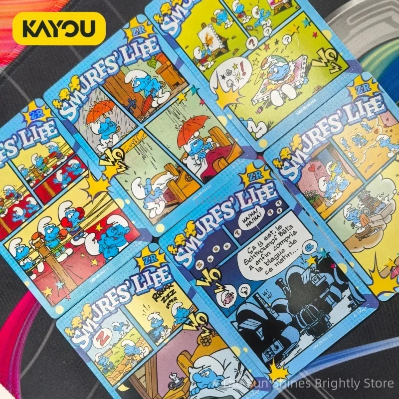 KAYOU Smurfs Adventure Pack Periferico da gioco ufficiale Giocattolo da collezione Gioco di prima scelta Carta da collezione Articolo autentico per hobby