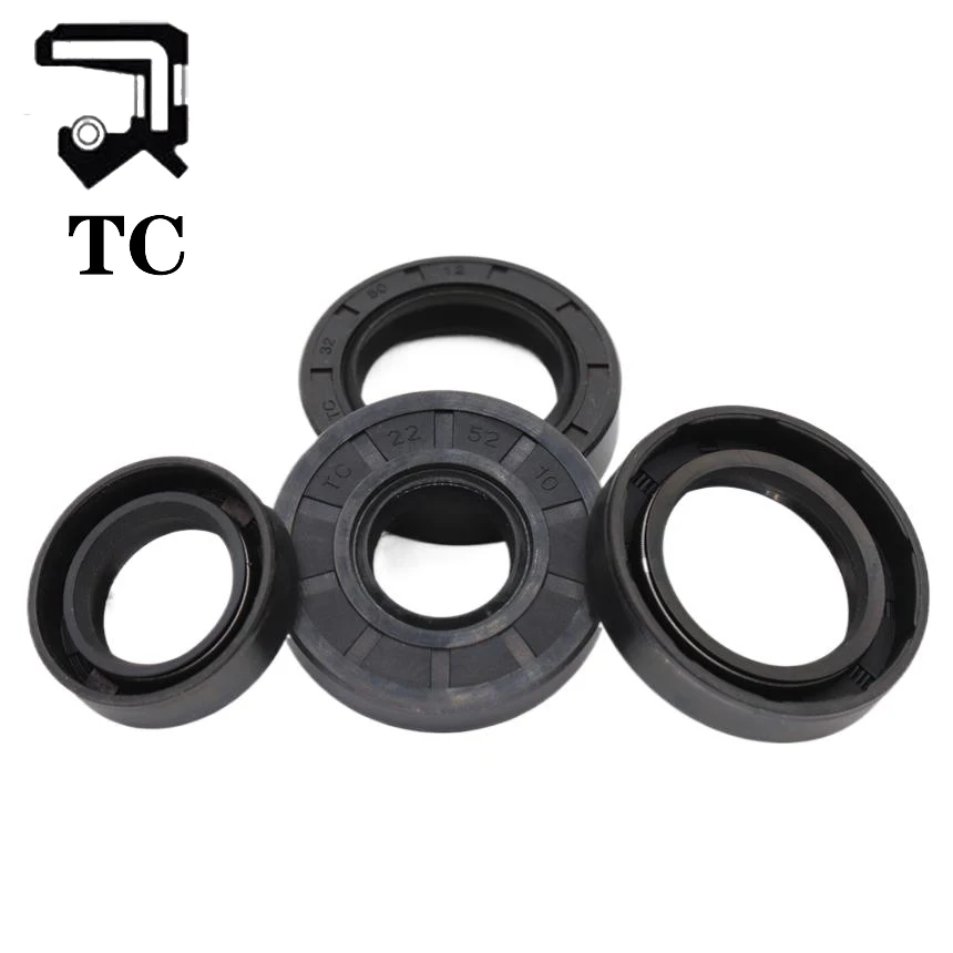 Tc tg4 58mm 60mm id schwarzer Nitril kautschuk nbr doppelt gerillt u Lippen Feder dichtung Ring dichtung Radial welle Skelett Öl dichtung