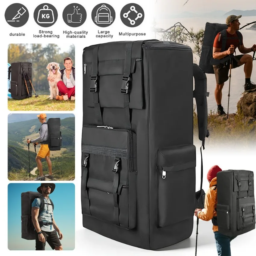 120L Herren Damen Wanderrucksack Wasserdichter Camping-Rucksack Großer Outdoor-Kletter-Trekking-Reiserucksack Taktische Taschen Gepäcktasche Schultertasche