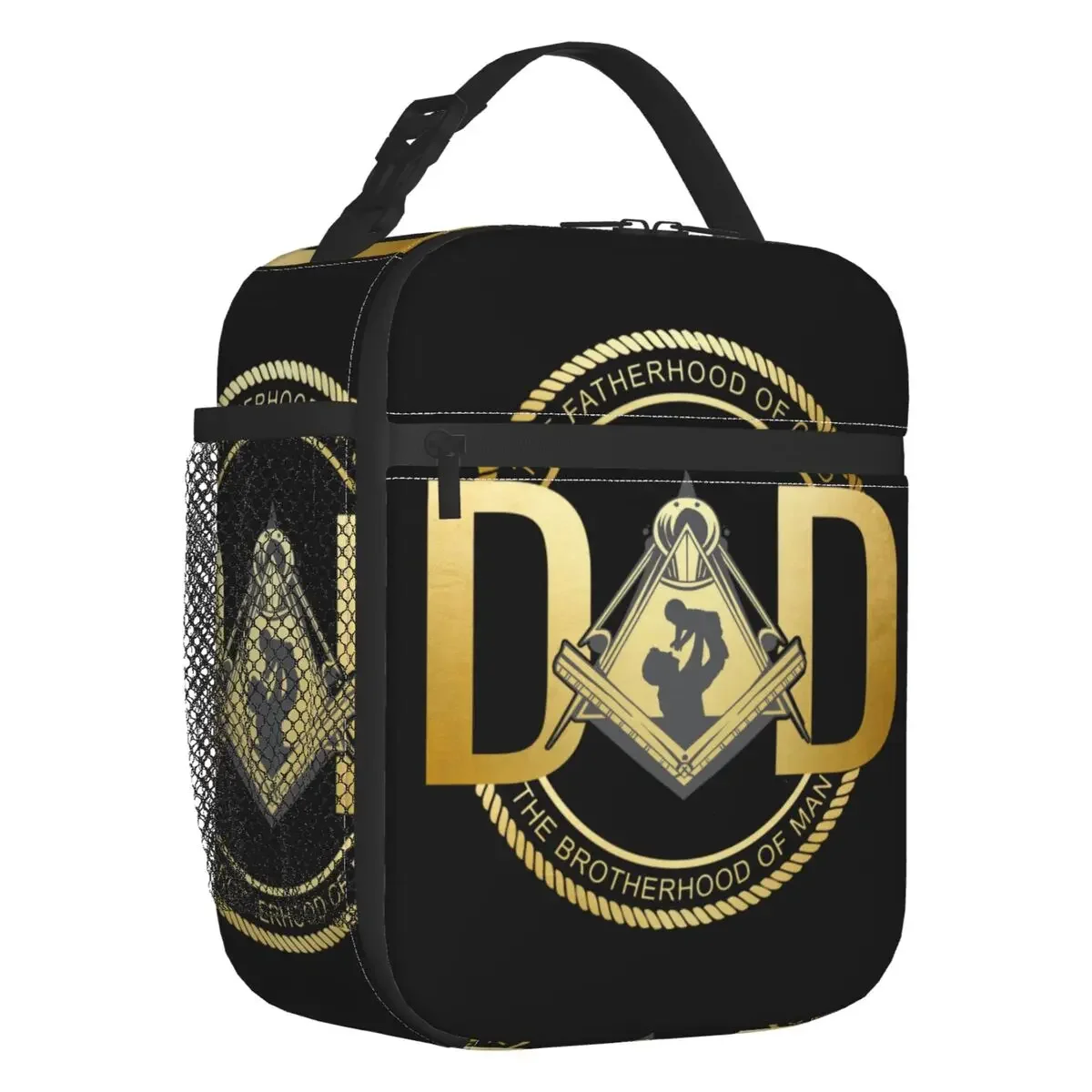 Masonic Dad Freemasonry Thermal Insulated Lunch Bags Women Father's Day Freemason Portable Lunch Tote Multifunction Food Box