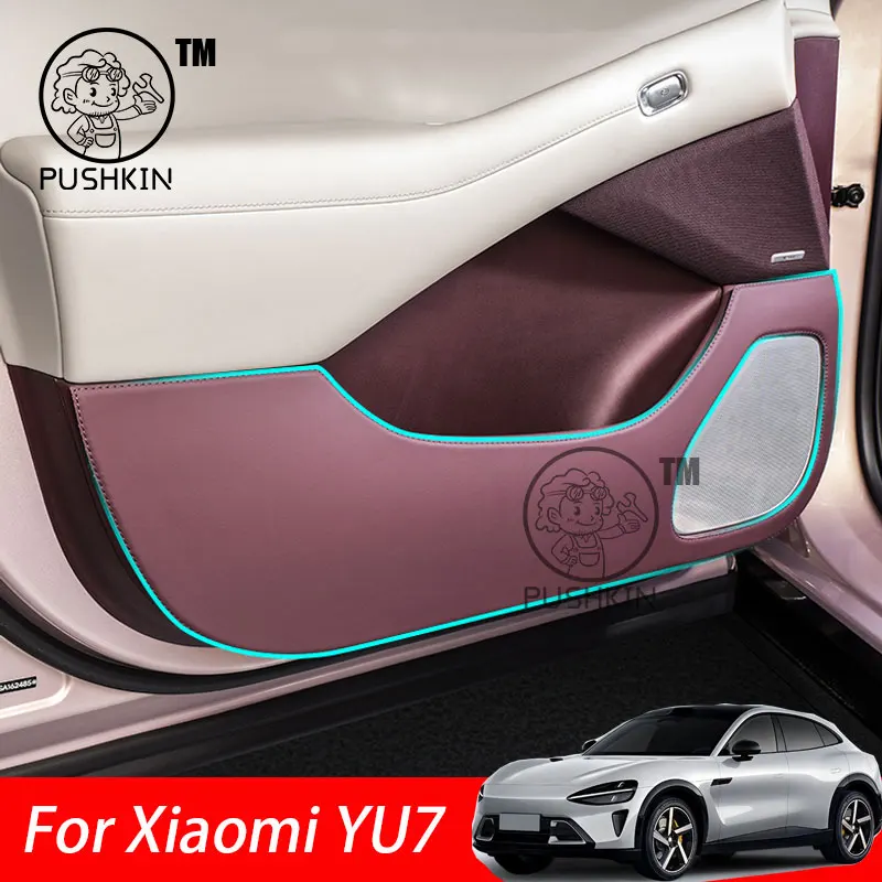

Car Door Anti Kick Pad Leather Protection Film For Xiaomi YU7 2025 Protector Stickers Trim Car Accessories