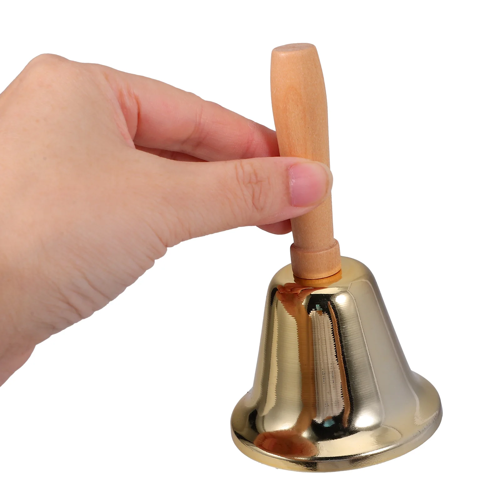 11.60X6.30X6.30Cm Lonceng Cincin Tangan Keras Logam Kelas Guru Layanan Resepsi Sekolah Pembantu Butler Lonceng Pernikahan Peringatan Desktop