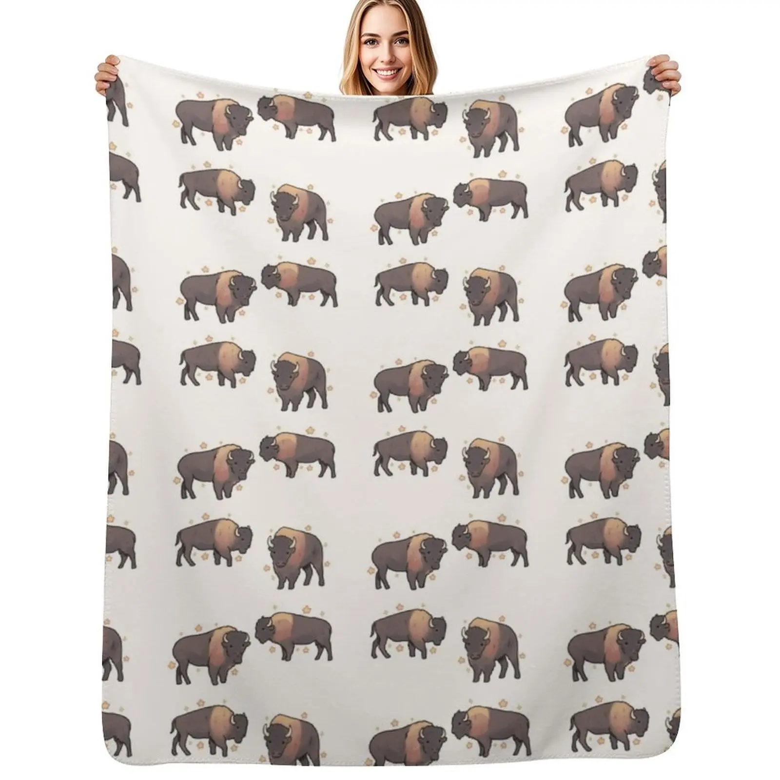 

Bison pack Throw Blanket Quilt Weighted Blankets