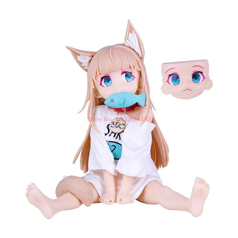 Neue Anime Figur goldener Kopf meine Katze ist ein kawaii Mädchen 8cm PVC Desktop-Dekoration Auto Ornamente Modell Puppe Spielzeug Weihnachts geschenk