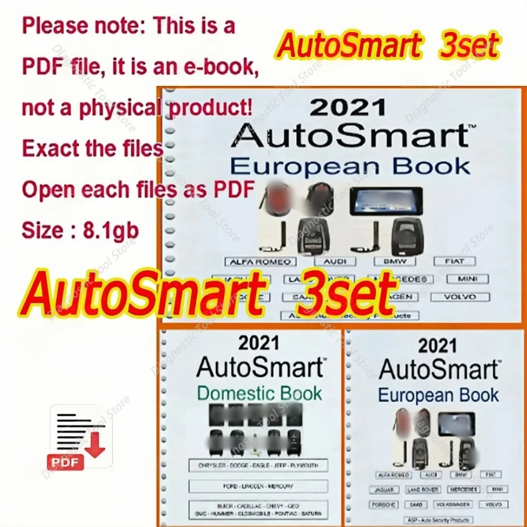 Repair Manual AutoSmart Tool for Asian Eu Domestic Cars Trucks Updated Models Information Service for Transponders Locksmith Set