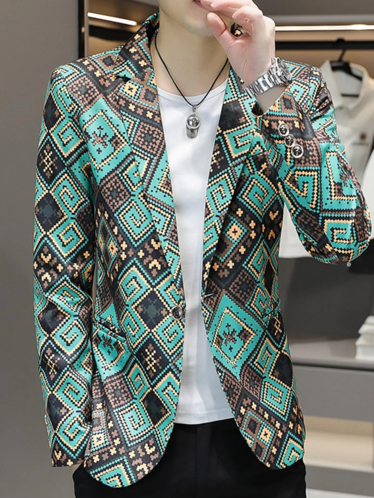 

Весенне-осенняя мужская повседневная куртка в полоску, приталенного кроя, легкая, модная, молодежная, популярная, стандартной длины, из полиэфирного волокна