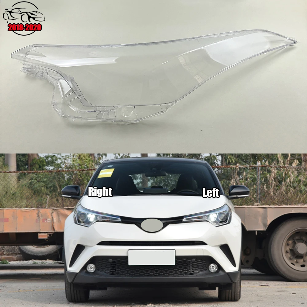 

For Toyota CHR 2018 2019 2020 Car Accessories Headlamp Shell Headlight Lens Cover Transparent Lampshade Plexiglass