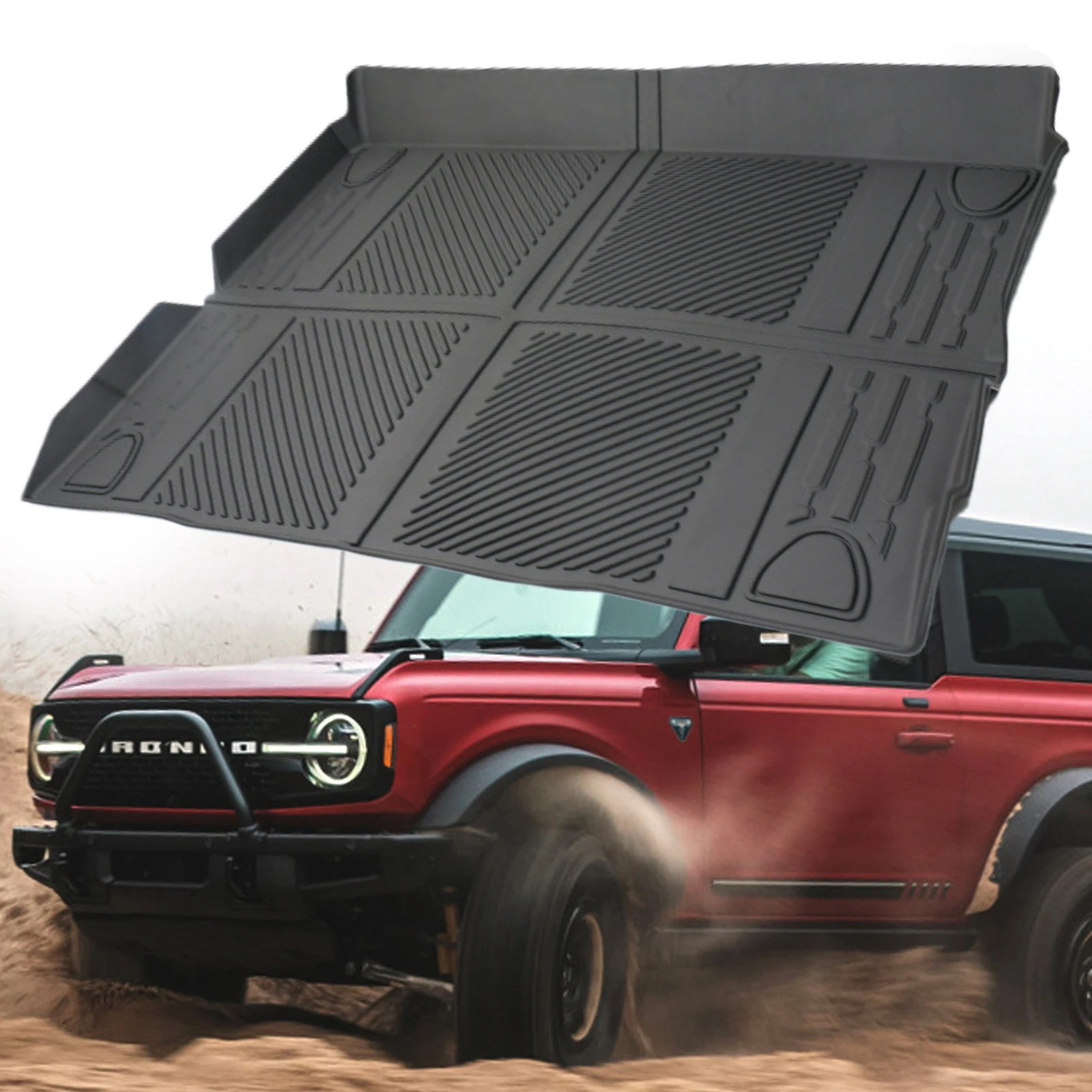 

Cargo Liner Trunk Mat for Ford Bronco Accessories Rear Seats Back Protector Anti-Kick Pad Tpe Seat Cover Trunk Mats Car Boot