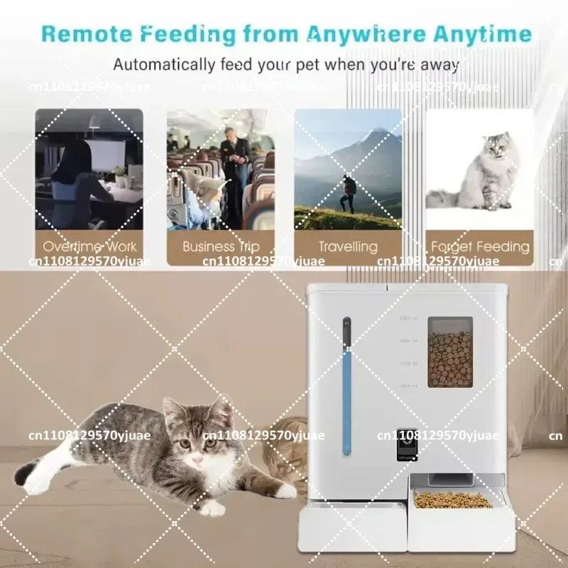 Automatic Cat Dog Feeder 2 in 1 Smart Pet Water Fountain with Camera, Stainless Steel Pet Products