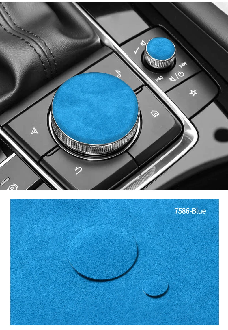 Für Mazda 3 Axela Mittelkonsole Multimedia Knopf Knopf Abdeckung Trim Aufkleber Auto Innen Tuning Zubehör Aus Alcantara – Detail 11