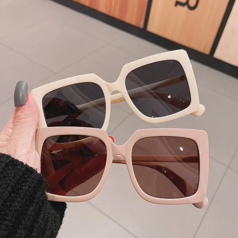 Sunglasses Men Women Luxury Brand 2024 New Fashion Vintage Square Designer Summer Pink Sun Glasses Femlae Oversized UV400 Shades