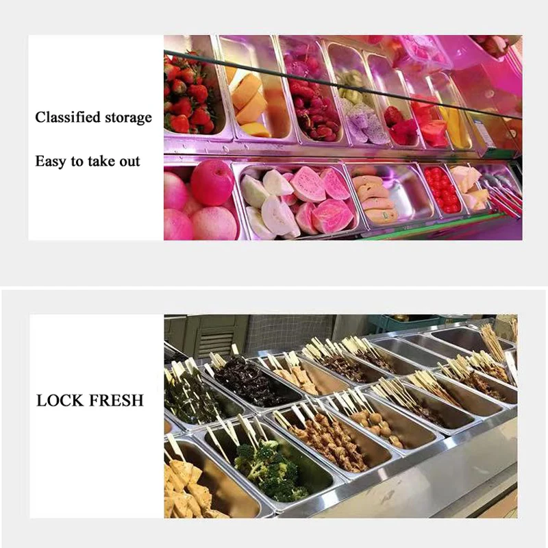 Supermarkt Verse Fruitsalade Display Vriezer Groenten En Fruitkast Open Type Koelkast Voor Restaurant