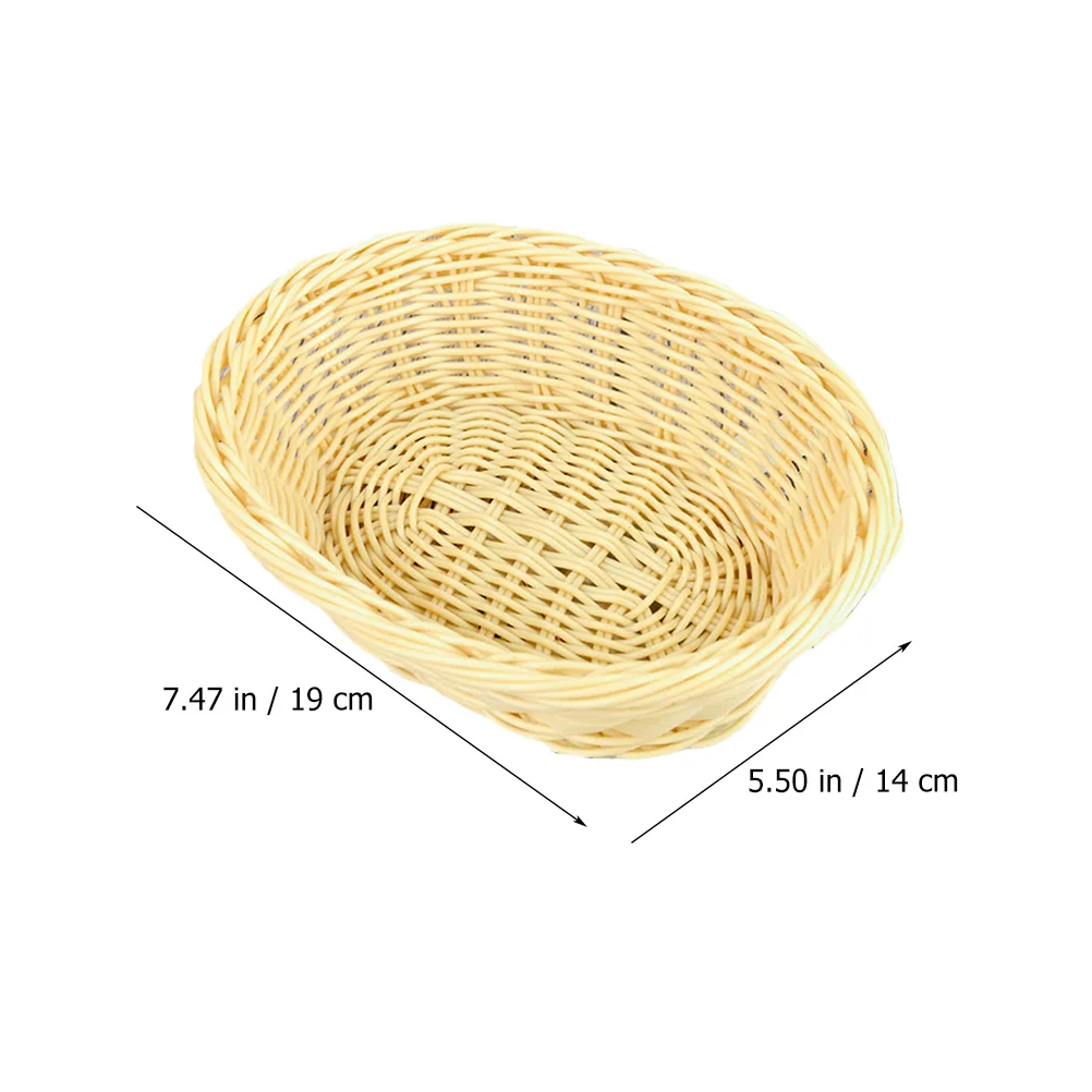 

Braided Jewelry Basket Small Storage Baskets Snack Woven Bin Multipurpose PP Material Lightweight Easy Clean Fruits Vegetables