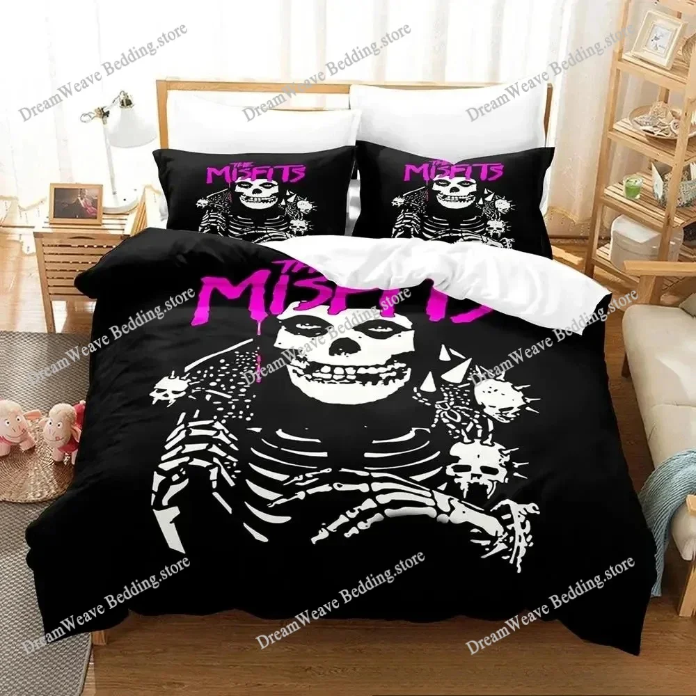 

3D Print The Misfits Glenn Danzig Bedding Set Boys Girls Twin Queen King Size Duvet Cover Pillowcase Bed Boys Adult Luxury Gift