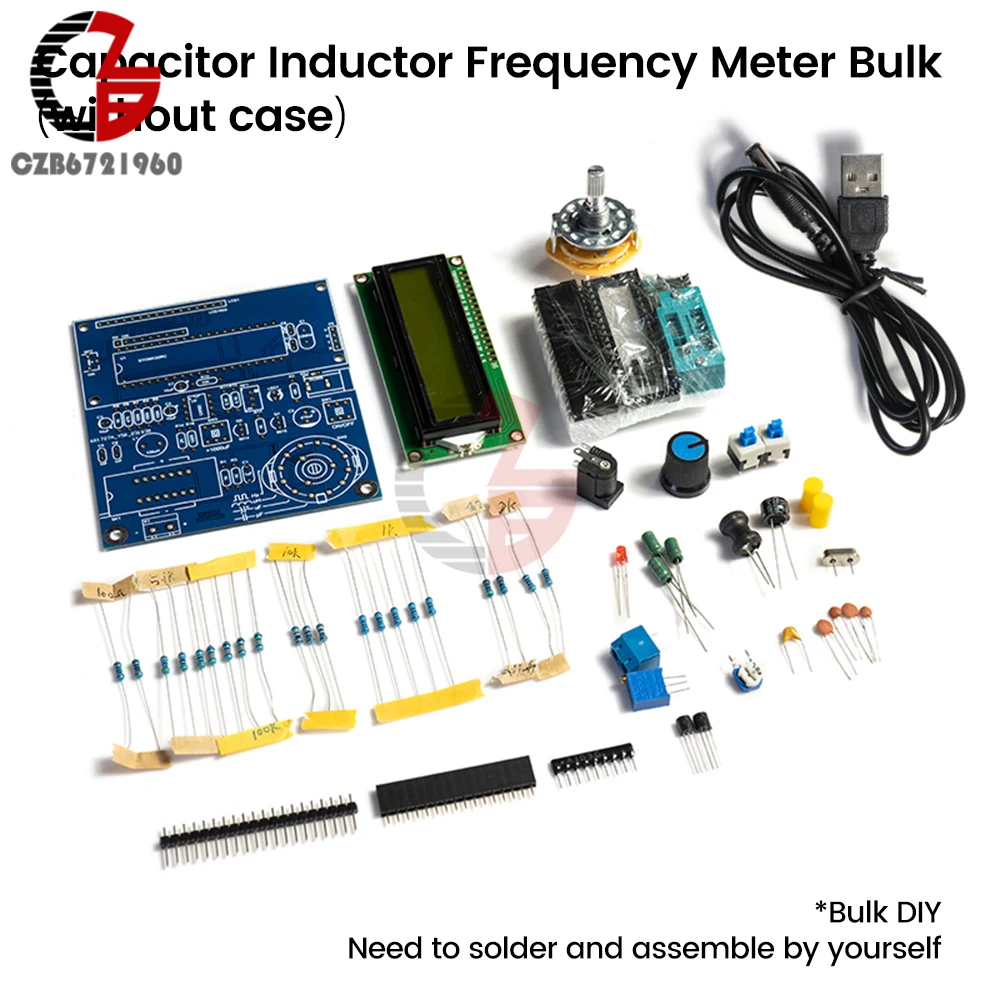 저항 커패시턴스 계량기 테스터, 다기능 측정 전자 DIY 키트, 디지털 주파수 계량기, DC5V 트랜지스터 테스터