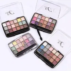 High Quality 18 Color Eye Shadow Palette Matte Glitter Eye Shadow Plate Waterproof Shimmer Pigment Eyeshadow Beauty Make Up Set