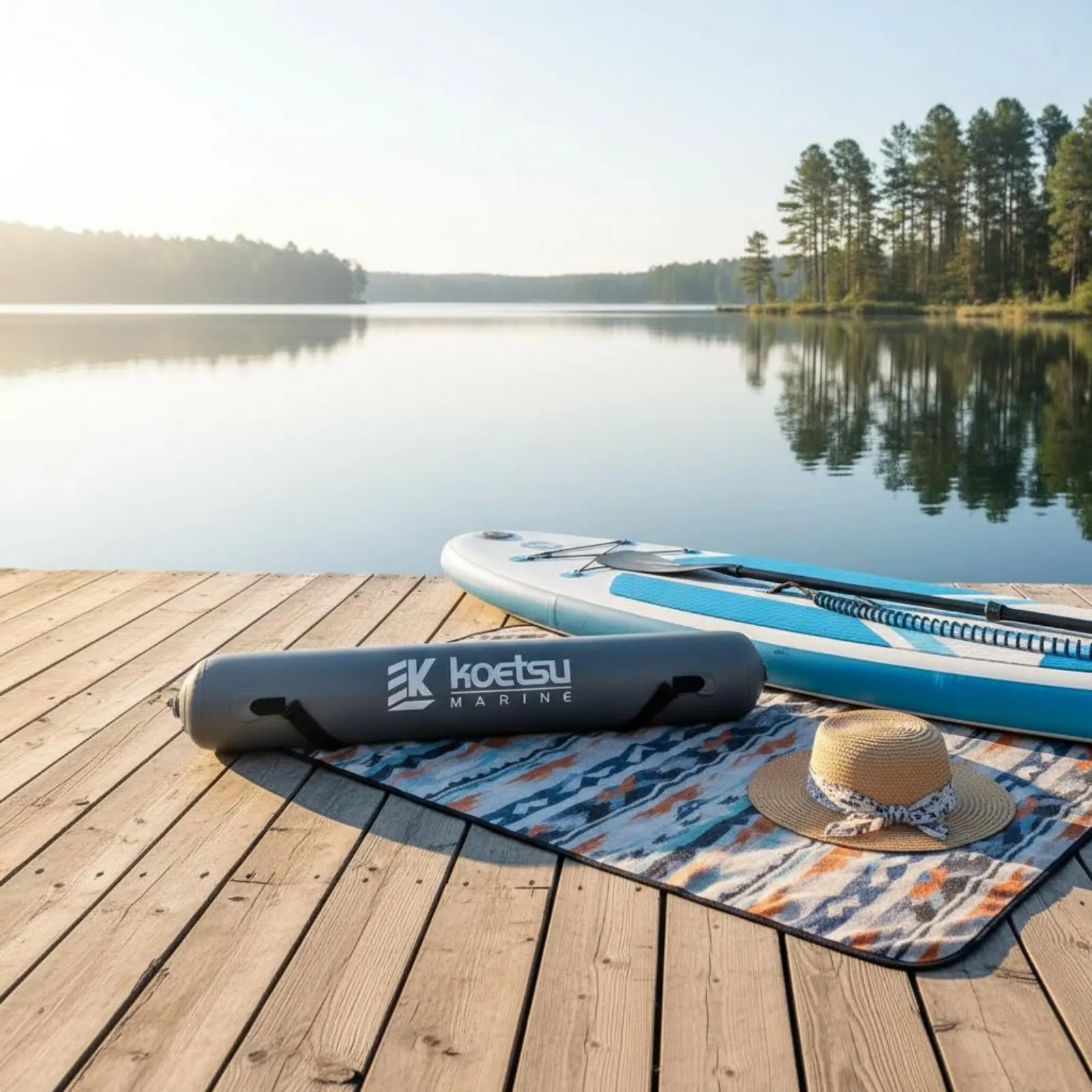 2 Pieces SUP Balance Buoyant Tube Anti-Collision SUP Stabilizer Floats Inflatable Stabilizer Tube Quick Inflate Paddle Board
