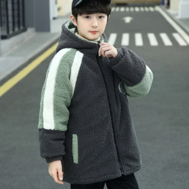 

Boys Coat Overcoat Jacket Windbreak Outerwear 2024 Retro Winter Autumn Cotton Sport Teenagers Christmas Gift Children's Clothing