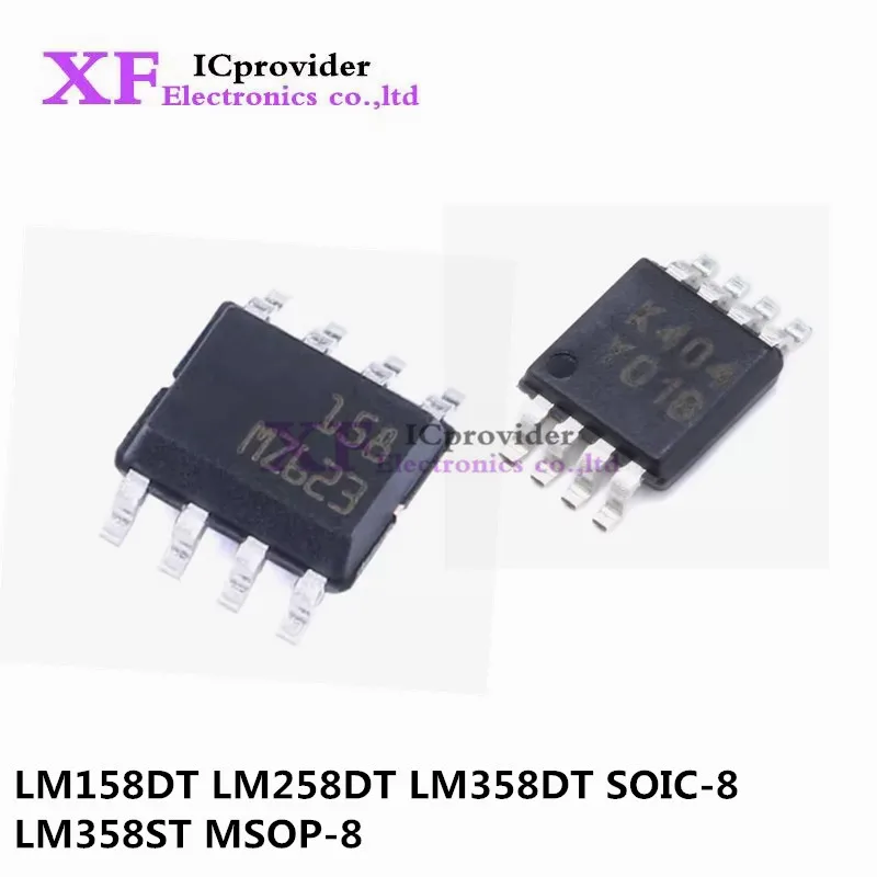 10Pcs New LM158DT LM158 LM258DT LM258 LM358DT LM358 SO-8 LM358ST MSOP-8 Low Power Dual Operational Amplifier