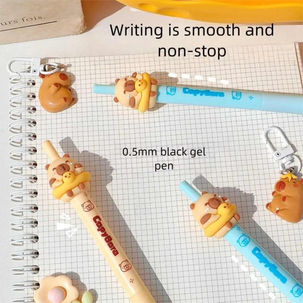 

Мультяшная 0,5 мм, нейтральная ручка с черными чернилами, капибара, быстросохнущая шариковая ручка с героями мультфильмов, подарочная гелевая ручка, школьные принадлежности