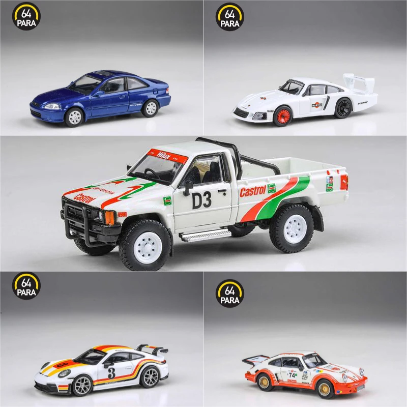 

(Предзаказ) 1:64 1999 Civic / Martini / Carerra RSR / GT3 / Hilux Литая под давлением модель коллекционной машины