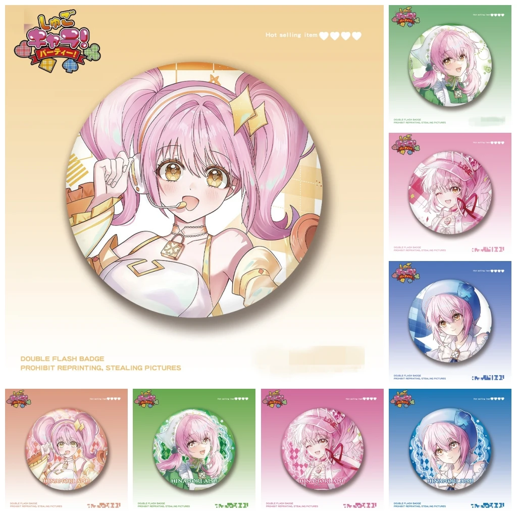 

58mm Anime Shugo Chara Hinamori Amu Cosplay COSTUME Badge Pin SPTE Tinplate Brooch Prop
