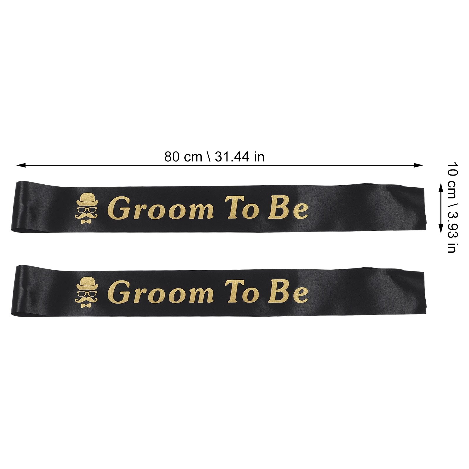 

2 Sets Sash Engagement Party Etiquette Belt Cloth Decoration Durable Flower Brooch Pin Engagement Sash Long Term Use