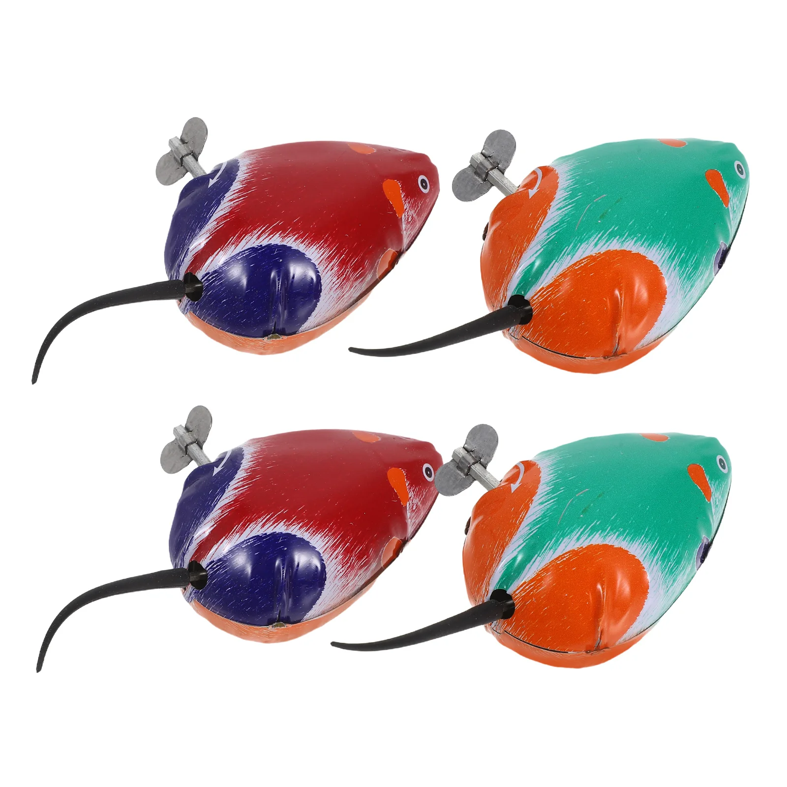 

4 pcs Wind Up Mouse For Kids Spring Powered Educational Encourages Crawling Walking No Promotes Parent-Child