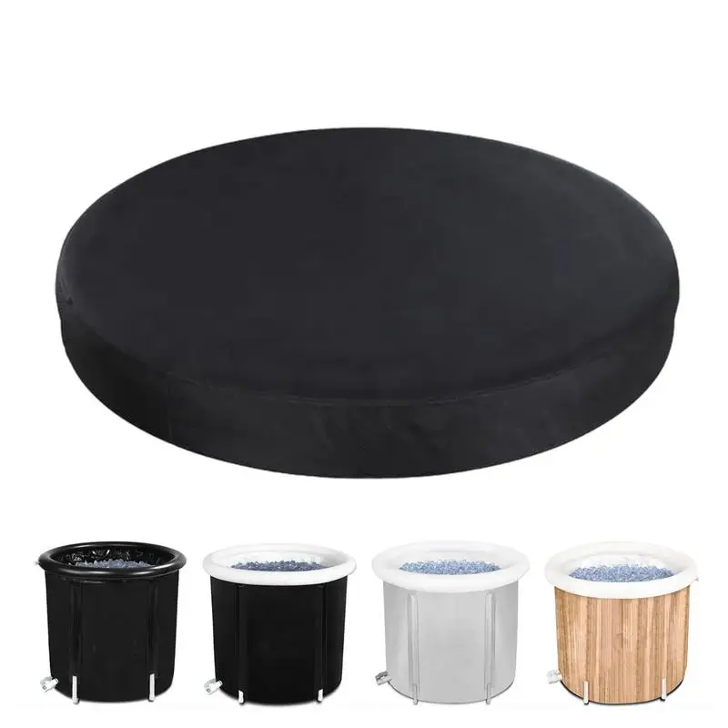 Ice Bath Lid Round Ice Plunge Lid Insulated Cold Tub Cover Foldable Ice Tub Lid Protect From Dust And Debris For Ice Plunge Up