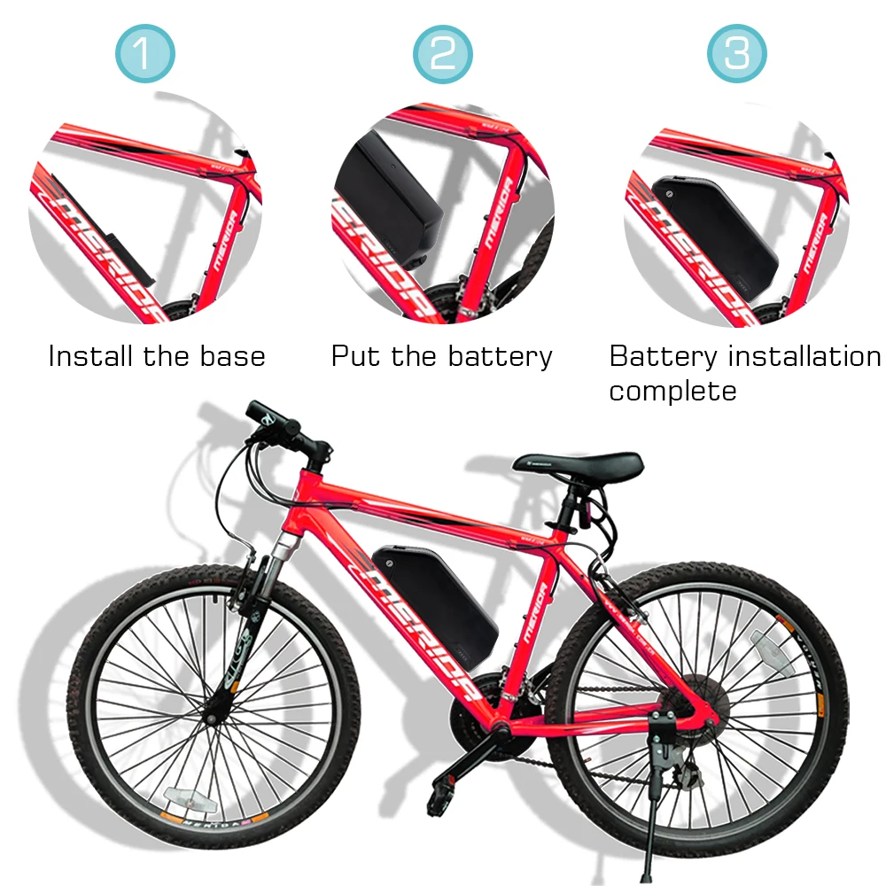 Polly 48V 25AH Ebike Battery Downtube 52V Electric Battery 40A BMS Original 21700 Lithium lon Battery 72V 500W 750W 1000W 1500W