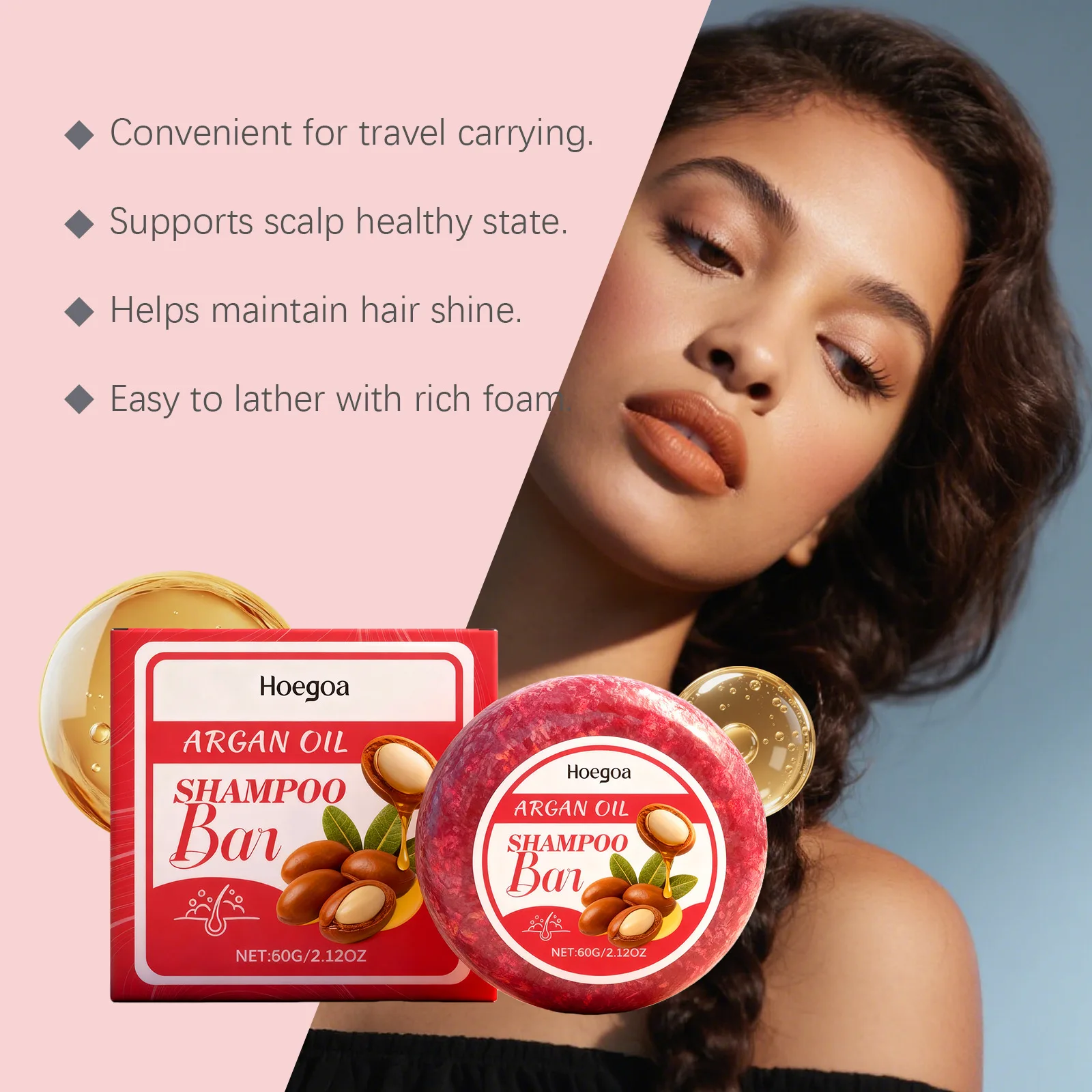 

HOEGOA Hair Nourishing Soap Clean Dandruff Oil Control Brightening Luster Eliminate Frizz improve quality Hair Care Shampoo Soap
