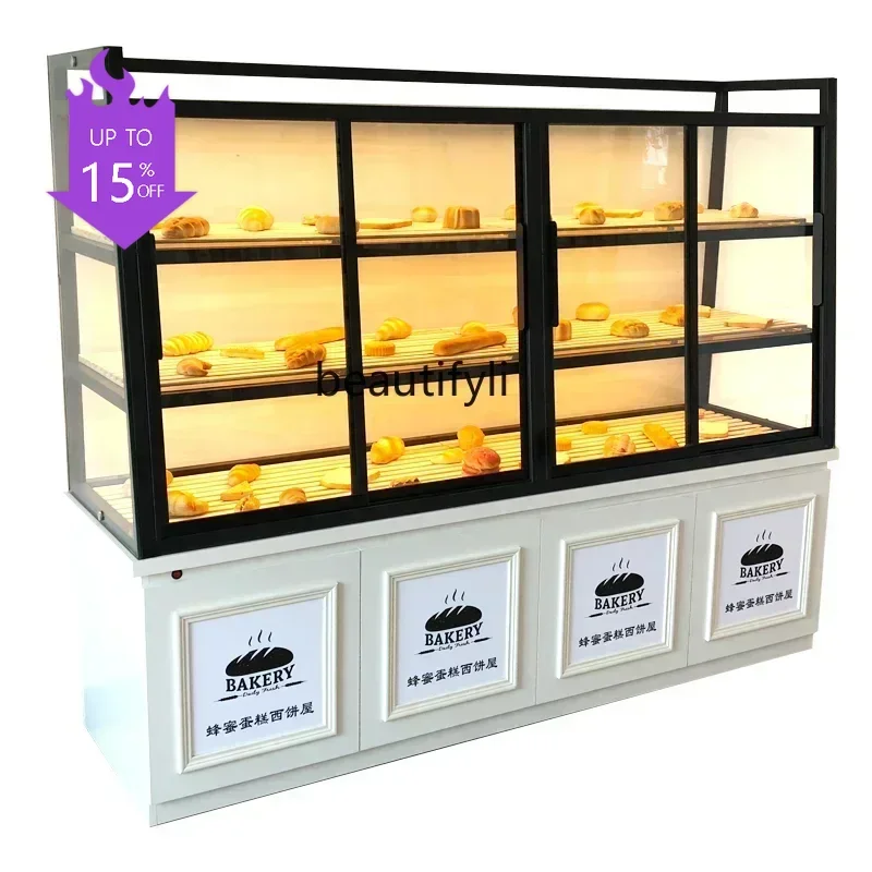 PPP CCake Shop Showcase Bread Display Glass Commercial Baking Bread Rack Display Rack