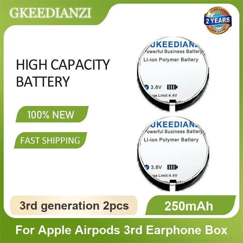 Battery For Apple Airpods 1st 2nd A1604 A1523 A1722 A2032 A2031 1 2 A1596 020-00098 Wireless Charge Box 3rd Earphone