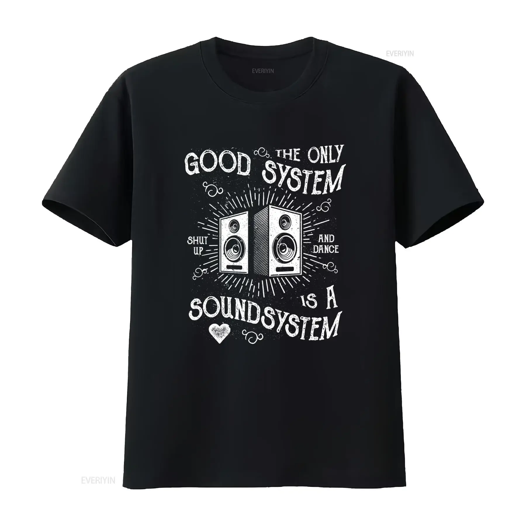 Retro Streetwear Sound System Speaker Print Music Dance Casual T Shirt vintage Washed Comfortable fashion Top For Everyday Wear