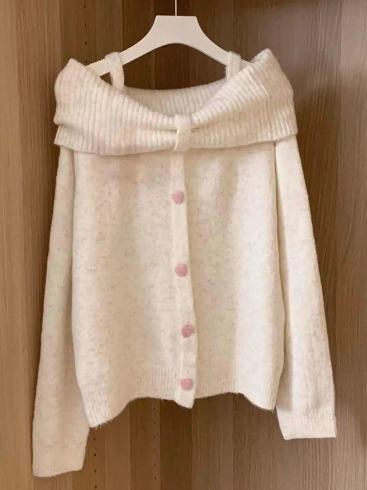Women's Apricot Slash Neck Pullover Cashmere Sweater Harajuku Y2k Long Sleeves Sweaters Jumper Korean Vintage 2000s Clothes 2025