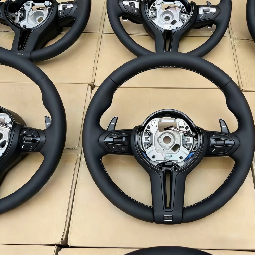 

Black M Sport Leather Steering Wheel For BMW F10 F20 F30 F32 F11 F06 F07 F12 F13 F15 F16 F21 F25 F26 M3 M5 Direct Replacement