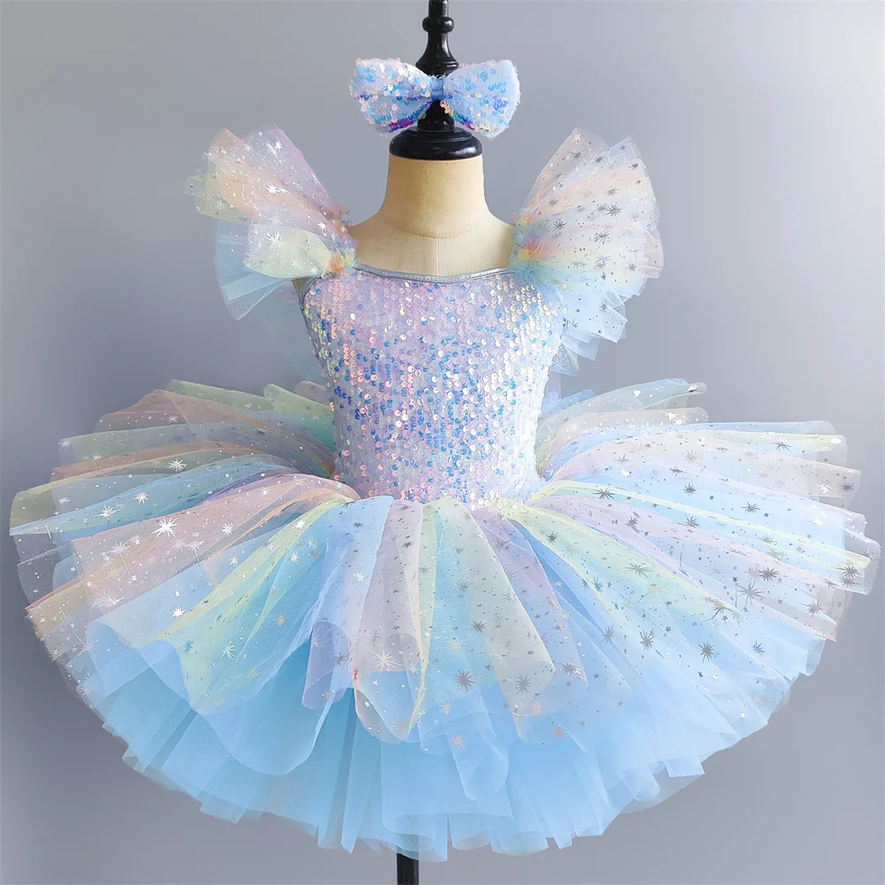 

Летний наряд, балетное платье для девочек, детские платья-пачки, платье-балерина, детская одежда принцессы, танцевальный костюм, балетные трико для девочек