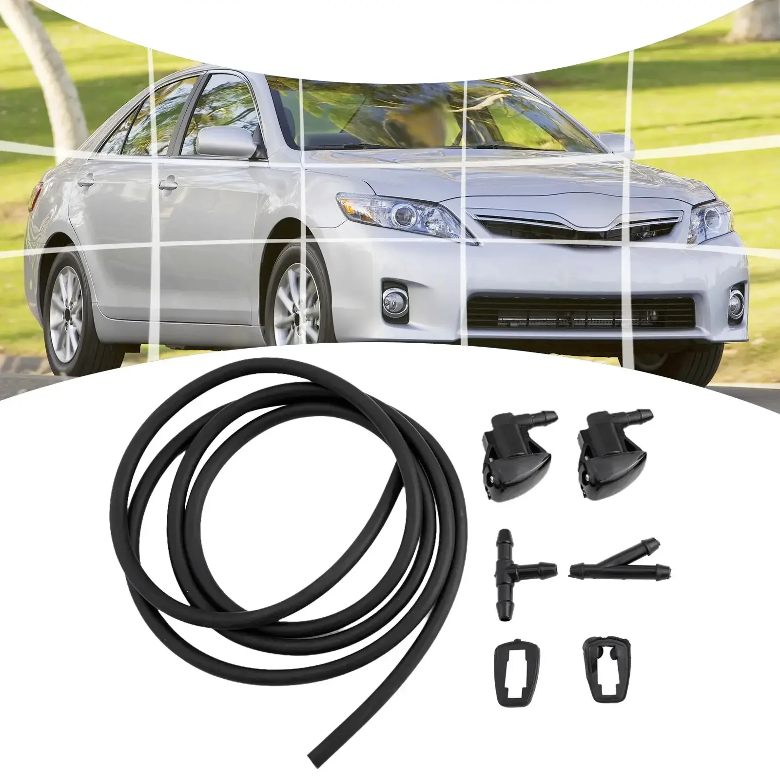

Washer Front Windshield Washer Nozzle Windshield Accessories Auto Brand New Car Equipment Fits Front Nozzle New