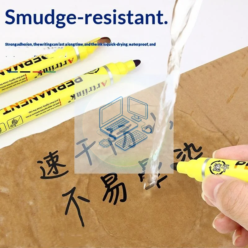 Refillable Permanent Markers 1/3Pcs, Quick Dry Waterproof High Coverage Marker for Warehouse, Office & School Marking