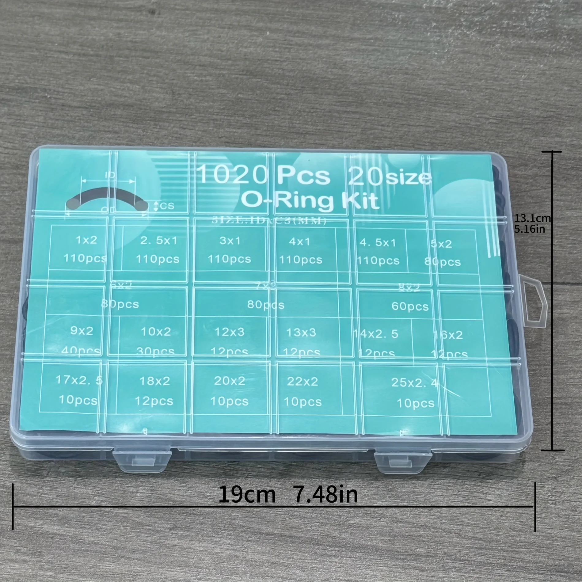 1020Pcs NBR O-Ring Kit, 65A Rubber O Rings Set, 20 Sizes Synthetic Rubber Gasket Assortment, Seal Replacement for Pressure Washe