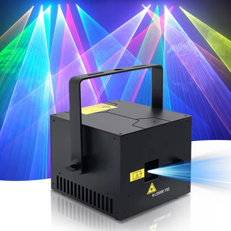 Projecteur Laser 5W lumière Laser de mariage DMX ILDA RGB polychrome 3D Animation Performance scène discothèque éclairage Bar Disco