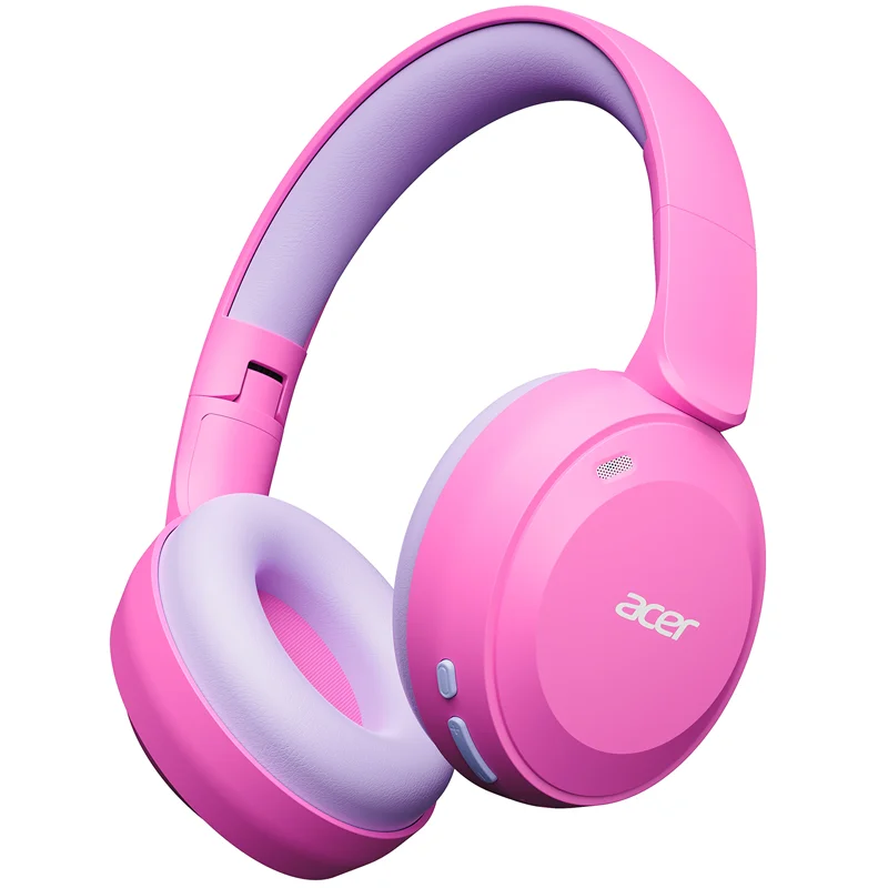 Acer Kinder Bluetooth 6.0 Kopfhörer 85/94dB Lautstärkebegrenzung Leichte Over-Ear Kabellose Kleinkinder-Kopfhörer mit Eingebautem Mikrofon