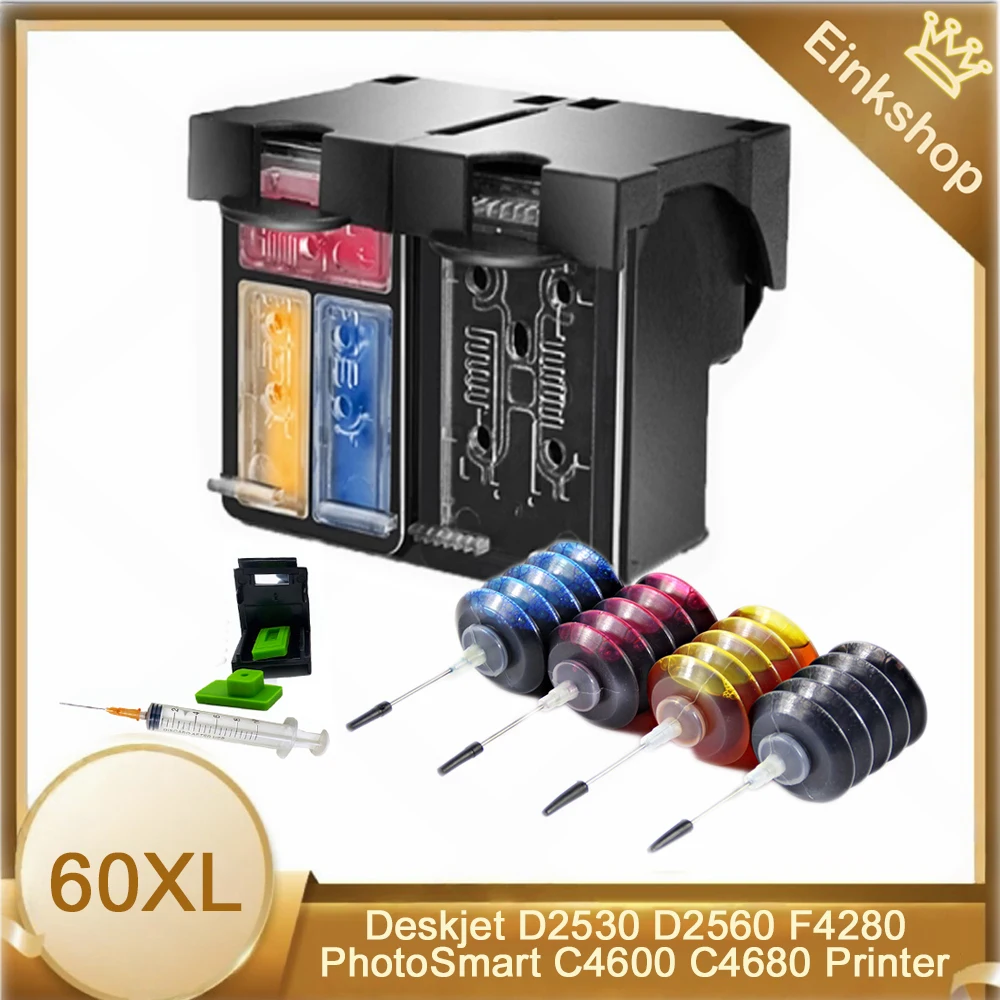 Сменный чернильный картридж Einkshop 60xl для принтеров HP 60xl Deskjet D2530 D2560 F4280 PhotoSmart C4600 C4680