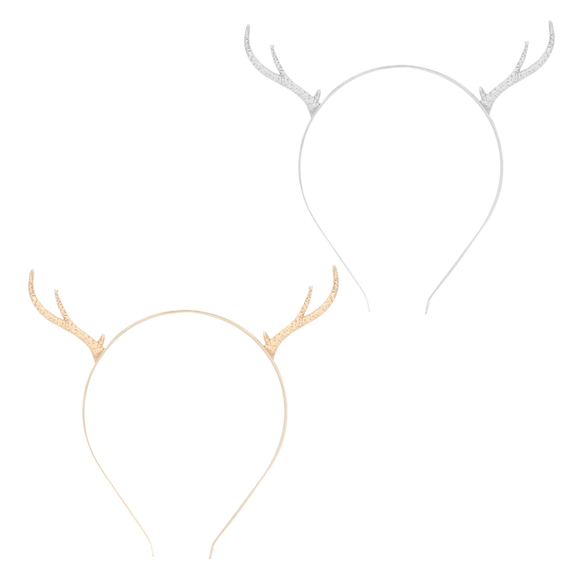 

2pcs Reindeer Antler Bands Christmas Headpiece Xmas Hair Hoop Party Costume Accessories Deer Antler Hair Band Festival Winter