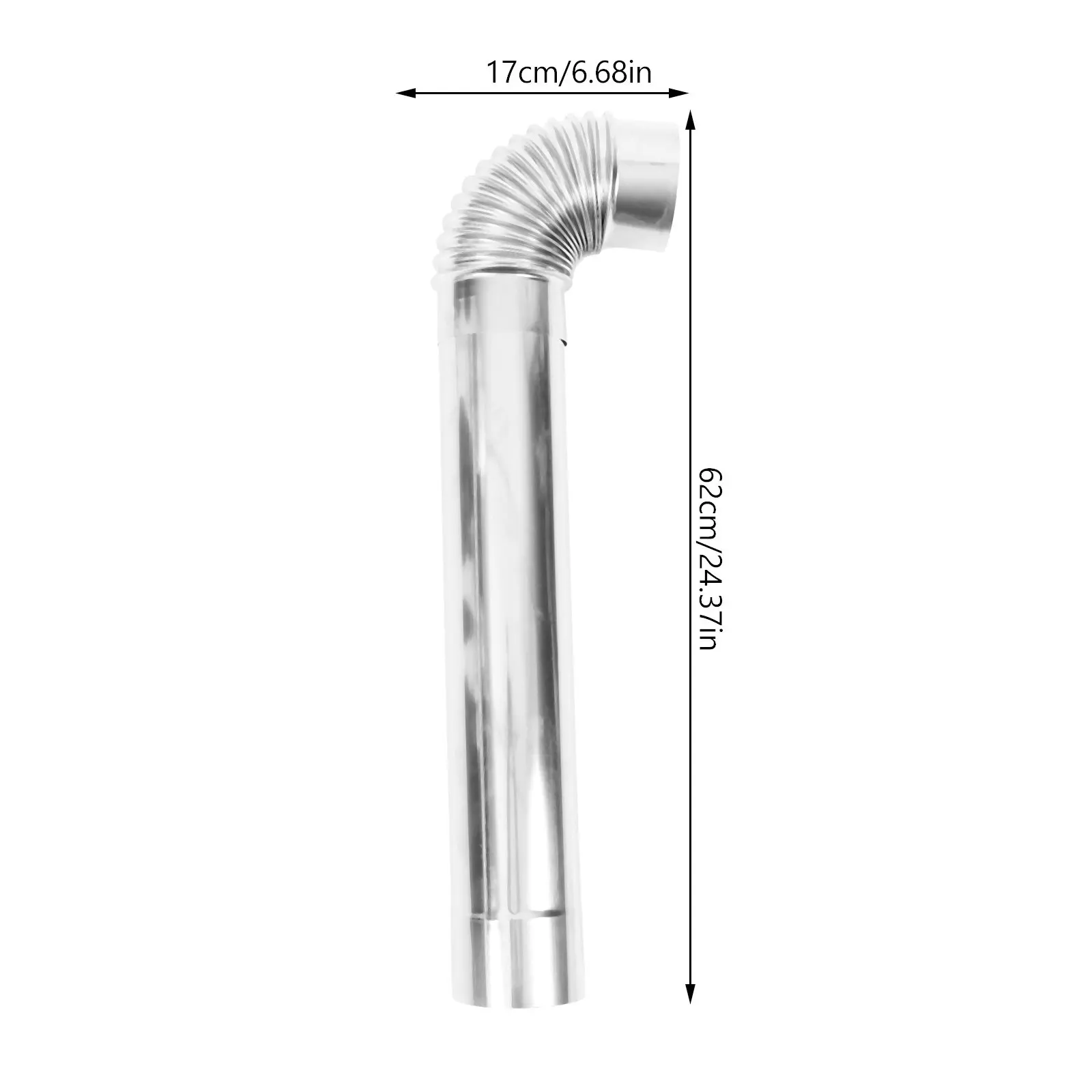 1Set Heavy Duty Stainless Steel Chimney Extension Kit Stove Flue Accessories for Home Industrial Smoke Exhaust Flexible Height