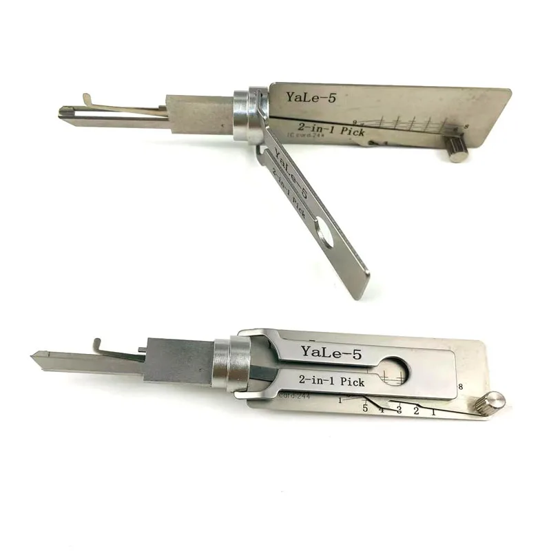 

New Lishi 2 in 1 Tools for Civil Yale Key Way Locks Pick Yale-5 Yale-6 for 5-Pin & 6-Pin Yale Rim Cylinder Locksmiths Tools