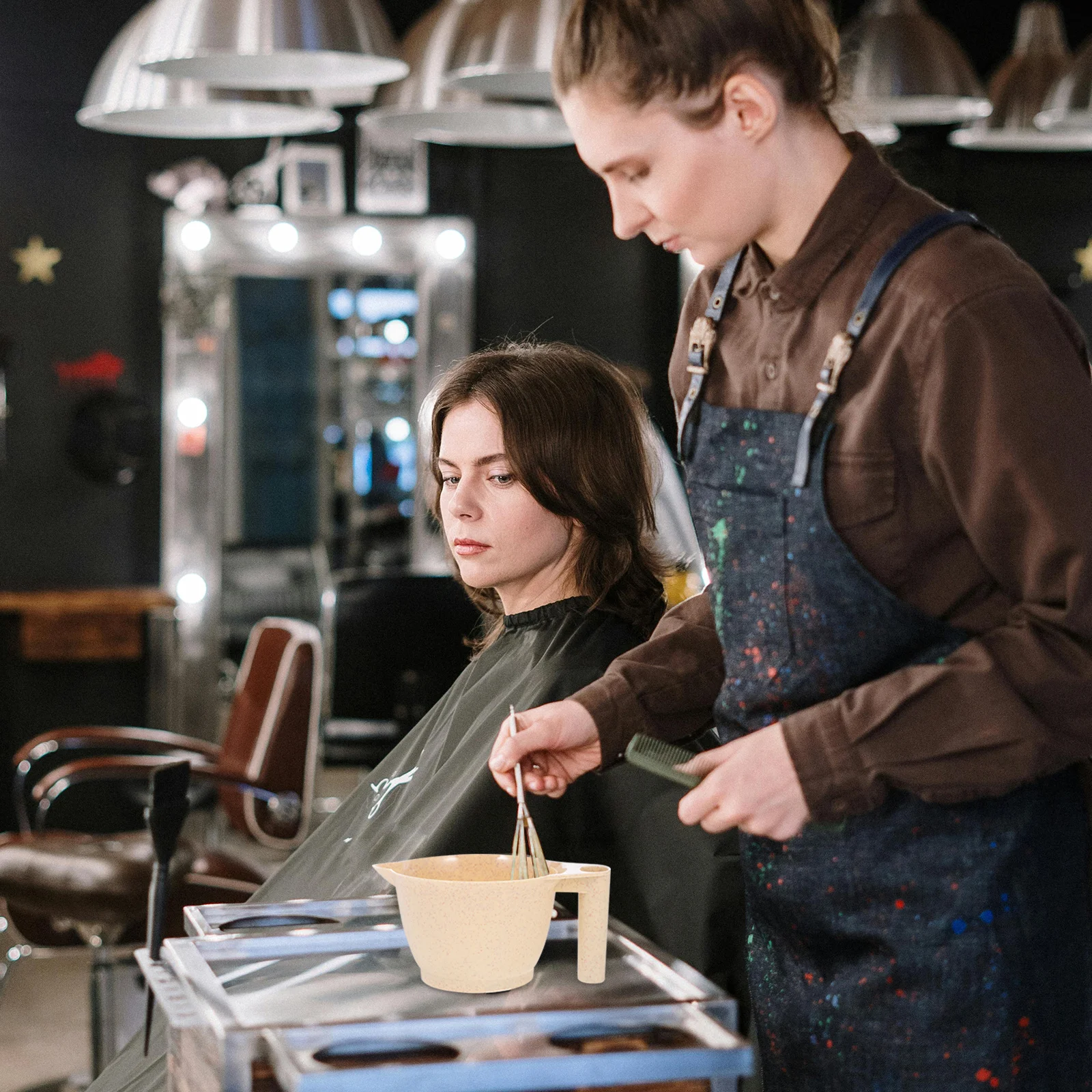 2 قطعة مجموعة صحون تينت قوي اللون خلط السلطانيات لصالون الشعر صبغ أدوات قابلة لإعادة الاستخدام تلوين الشعر اكسسوارات تينت السلطانية