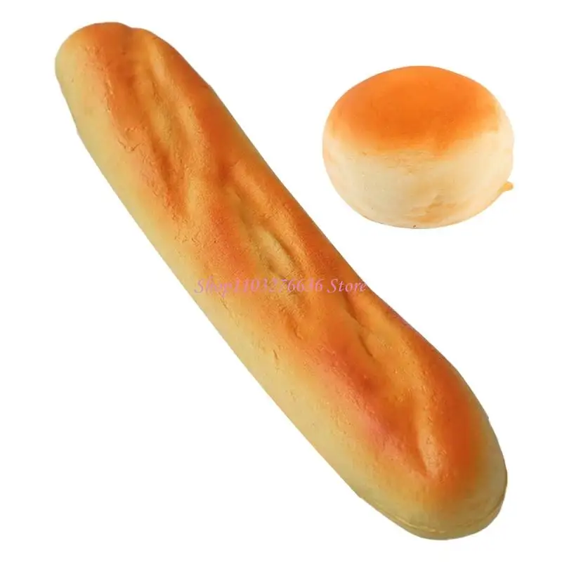 R6FD Commute Pause Bread Press Toy Set with Soft PU Material and Realistic Bakery Detail for Daily Desk Breaks Today