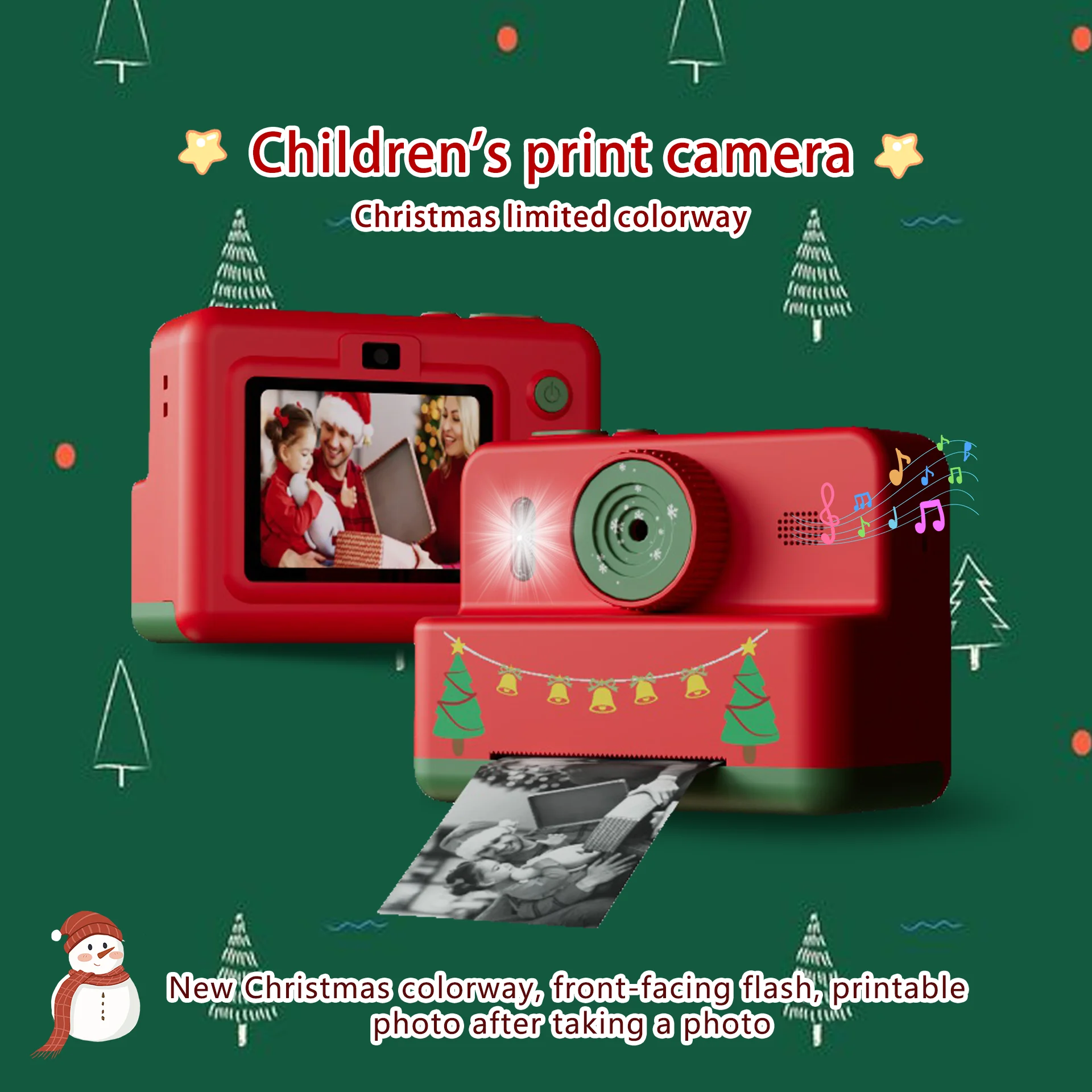 Digitale Kinder Kamera Fotografie Sofort druck Foto Kinder Video recorder Mini Thermo drucker 1080p HD Video Weihnachts geschenke