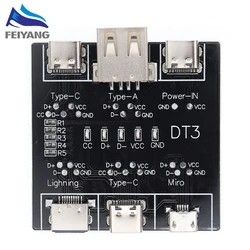 DT3 Data Cable Detection Board Type-C Micro USB C Cable Tester Short Circuit On Off Switching Diagnose Tool for iOS Android